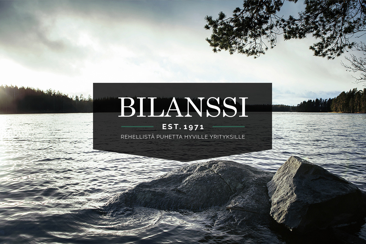 Bilanssi logo in a photograph