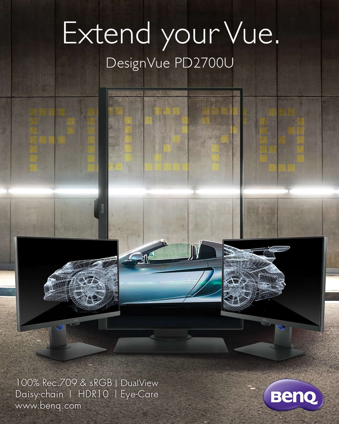 BenQ — Car hall · Advertising design